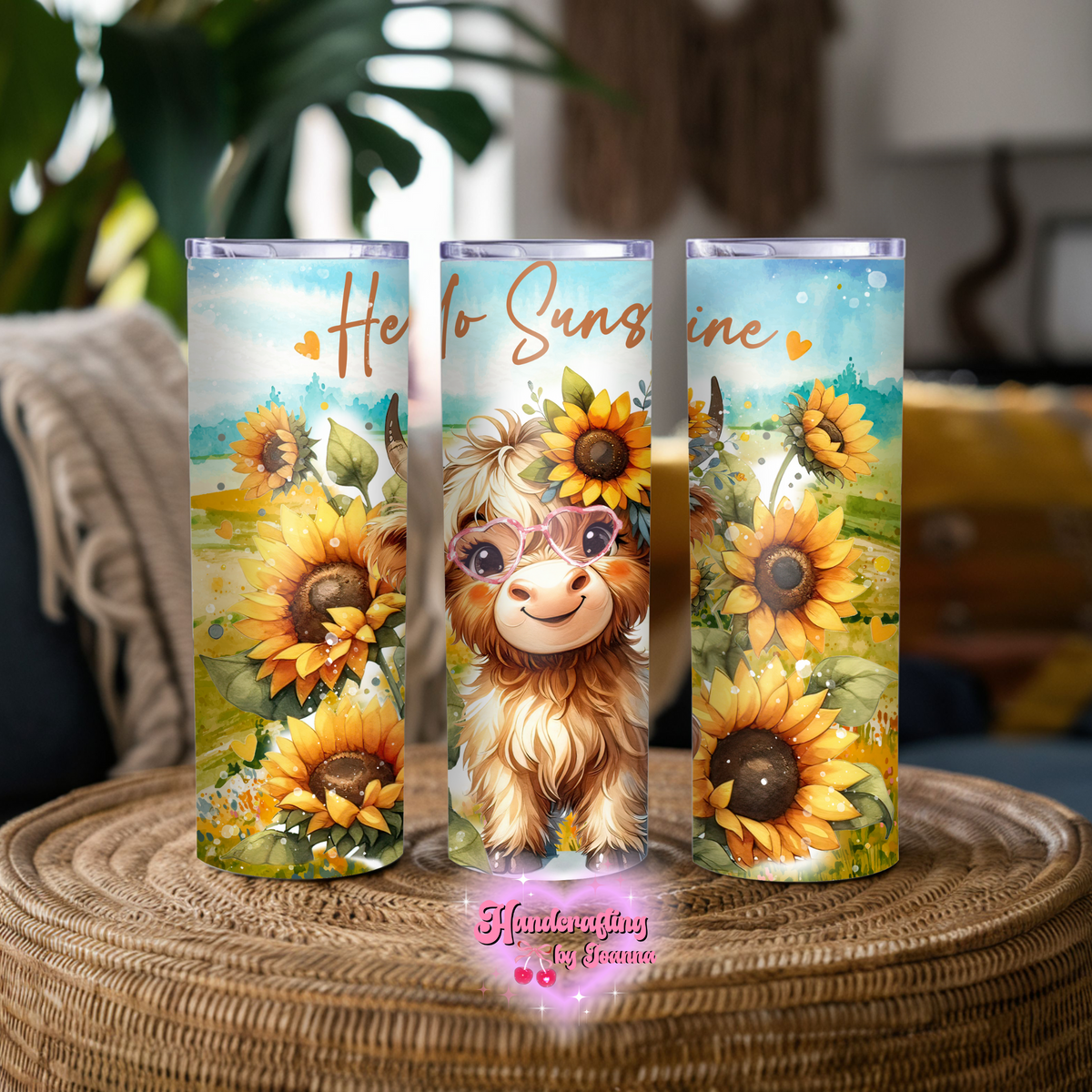 Hello Sunshine Cute cow 20oz Tumbler