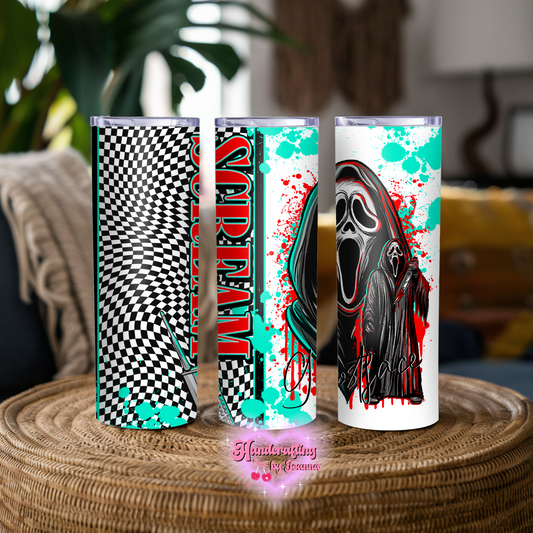 Scream Checkered 20oz Tumbler
