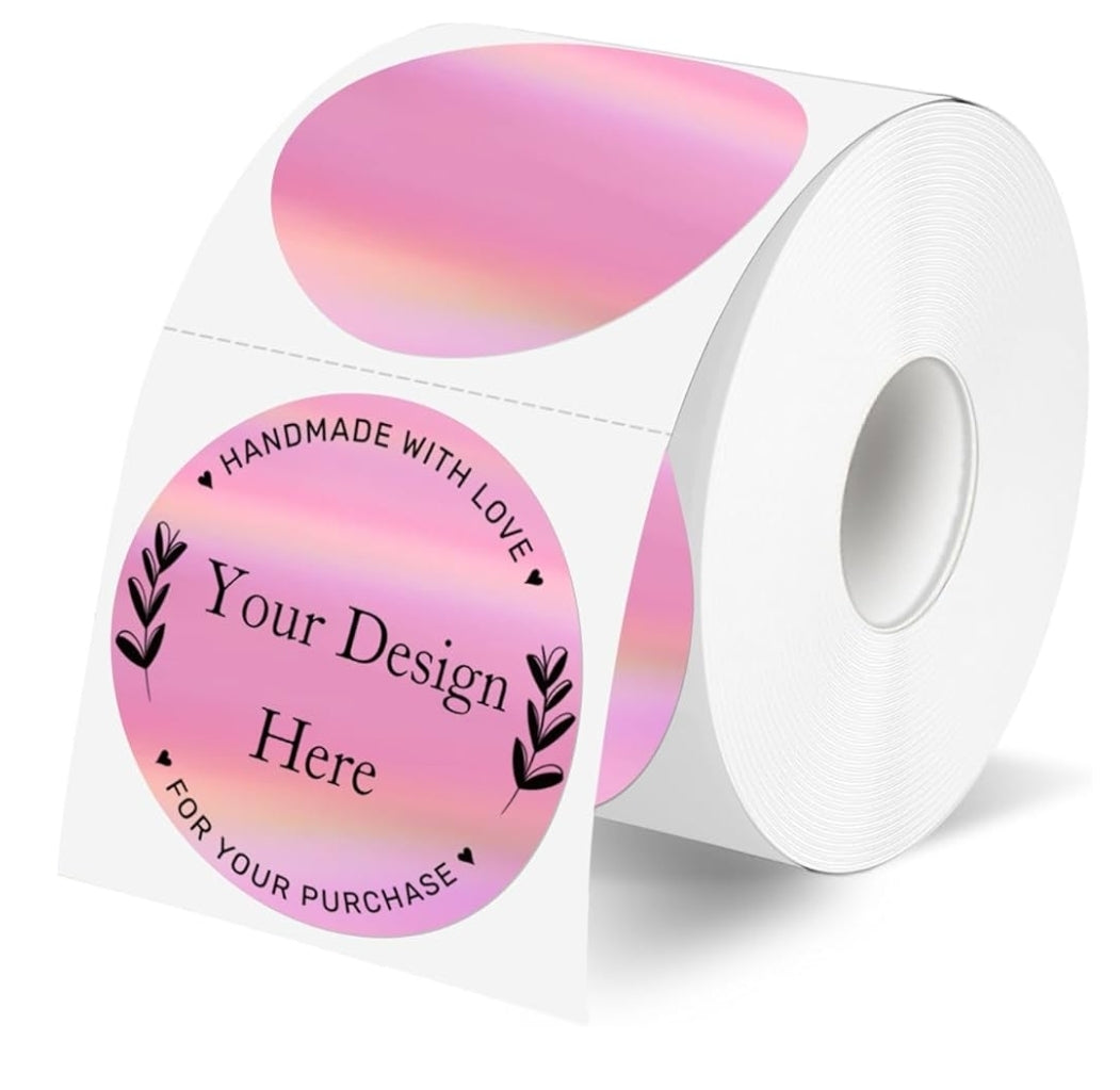 . ݁₊౨ৎ . ݁₊ Round Custom Thermal labels ˚｡⋆౨ৎ˚