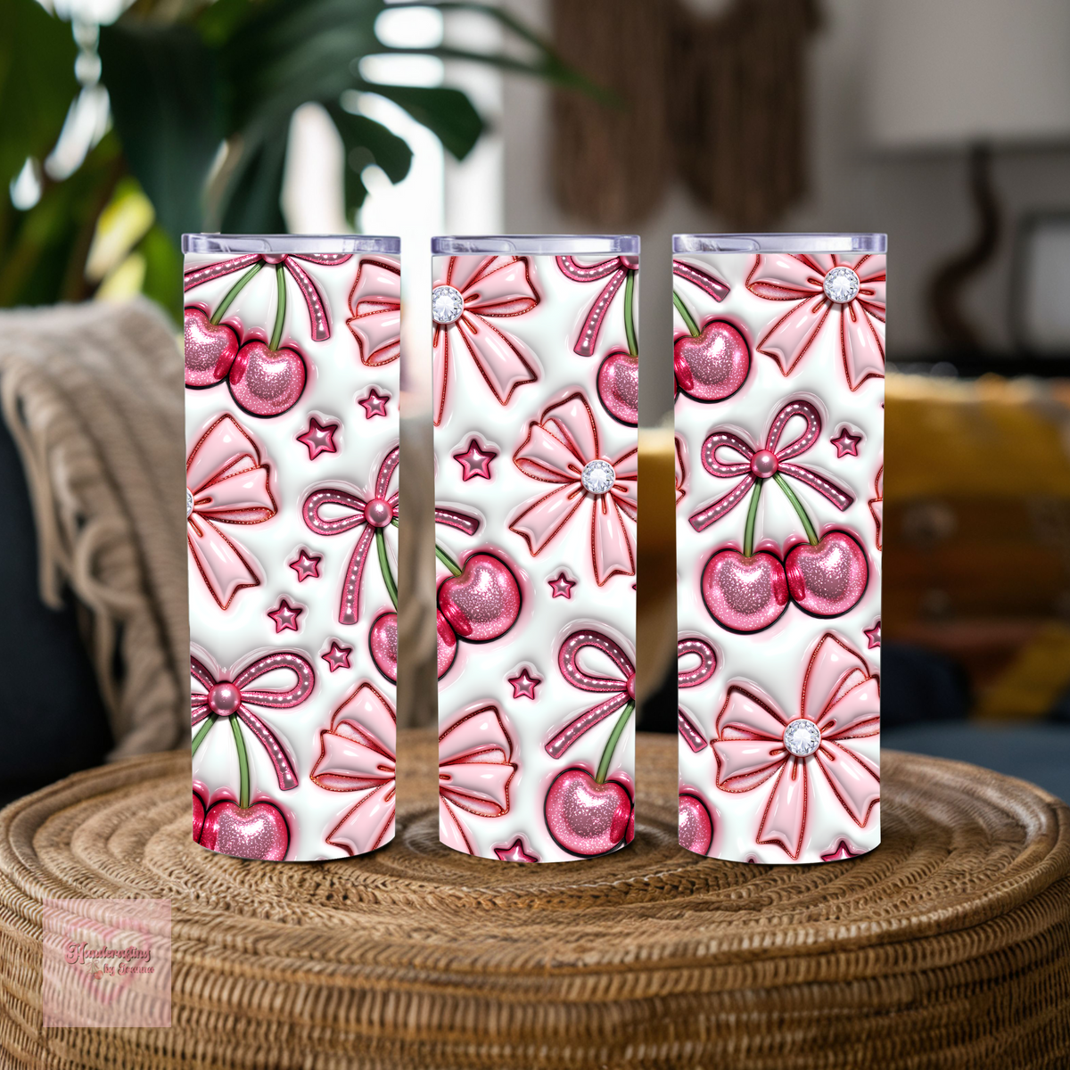 3D Cherry's and Bows 20oz Tumbler
