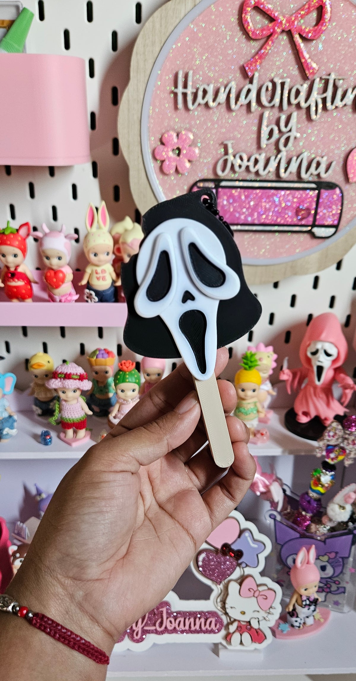 3d Ghostface popsicle bag charm 🖤