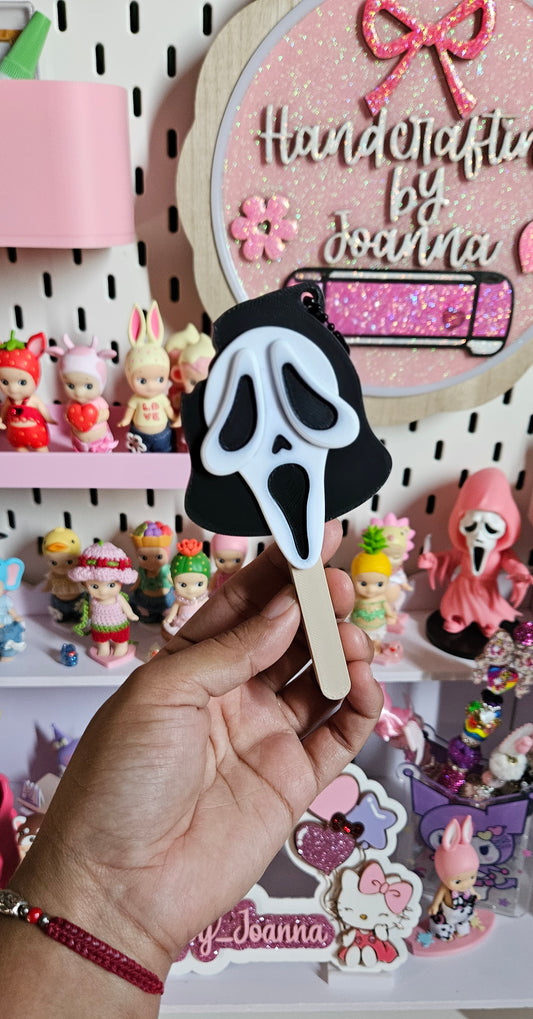 3d Ghostface popsicle bag charm 🖤
